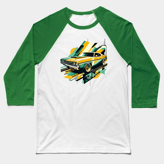 Car Muscle 1970-YGW Baseball T-Shirt by sapphire seaside studio